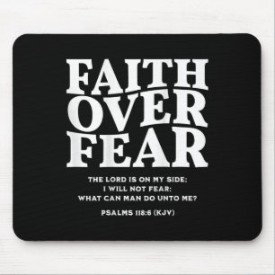 Faith Over Fear For Mens,womens,teens,kids(on Back Mouse Mat