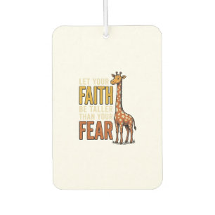 Faith Over Fear Giraffe Vintage Christian Shirt_1 Car Air Freshener