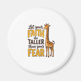 Faith Over Fear Giraffe Vintage Christian Shirt De Magnet