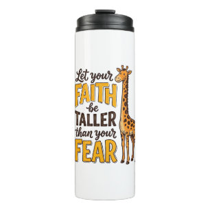 Faith Over Fear Giraffe Vintage Christian Shirt De Thermal Tumbler