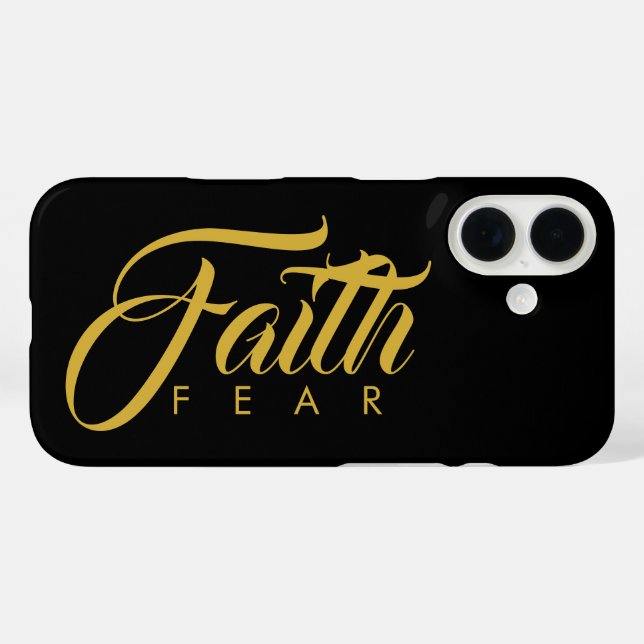 Faith Over Fear Gold and Black Case-Mate iPhone Case (Back (Horizontal))