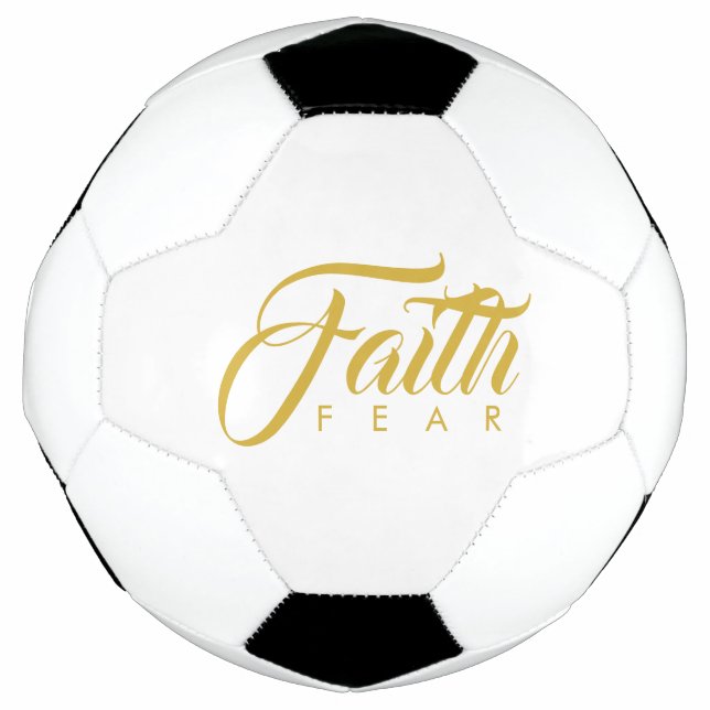 Faith Over Fear Gold Graphic Football (Front)