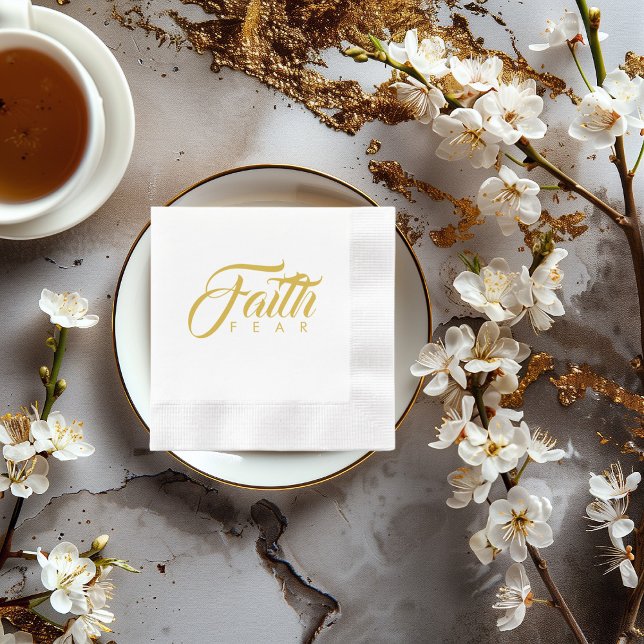 Faith Over Fear Gold Graphic Napkin (Creator Uploaded)