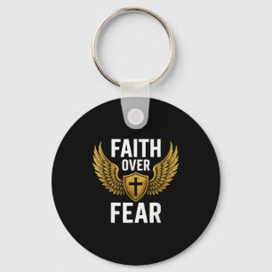 Faith Over Fear Gold Key Ring