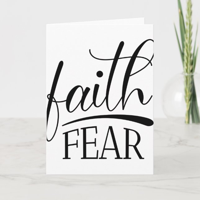 Faith Over Fear Gospel Graphics Famous Christian Card (Front)
