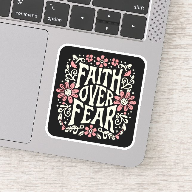 Faith over fear groovy Christian (Detail)
