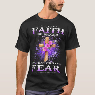Faith Over Fear Heimers Awareness Support Christia T-Shirt
