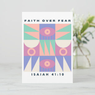 Faith over Fear Holiday Card Christian Gift