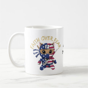 Faith Over Fear Inspirational Christian Customised Coffee Mug