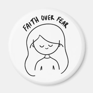 Faith Over Fear Inspirational Magnet