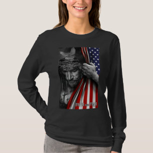 Faith over fear, Jesus American Flag Patriot Chris T-Shirt