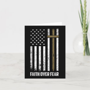 Faith Over Fear Jesus Christian Cross God Faith Us Card