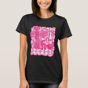 Faith Over Fear Jesus Christian Pink Breast Cancer T-Shirt