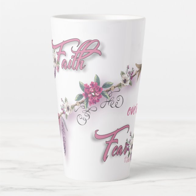 Faith Over Fear Latte Mug (Front)