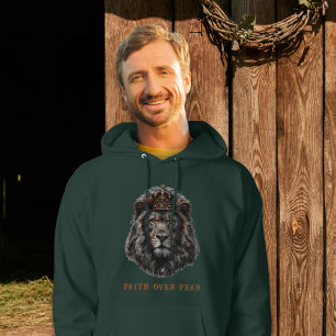 Faith Over Fear Lion Hoodie