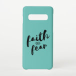 Faith Over Fear Modern Christian Samsung Galaxy Case<br><div class="desc">There are many fears we face every single day and sometimes we need a reminder to put our faith over our fears. This design features a modern hand lettering font design with the words “Faith Over Fear”. Perfect for yourself or a gift idea for a friend.</div>