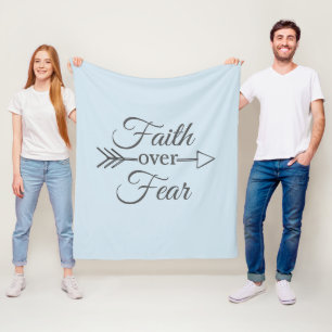 Faith over Fear (multiple colours available) Fleece Blanket