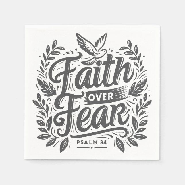 Faith over Fear Napkin (Front)