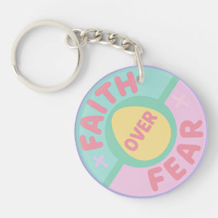 Faith Over Fear Pastel Easter 2026 Key Ring