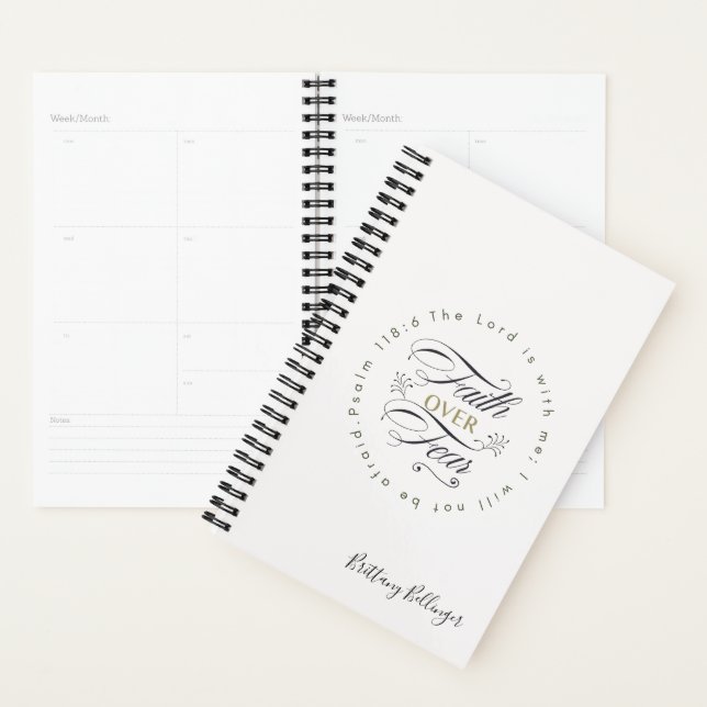 Faith Over Fear Personalised Bible Verse Planner (Display)
