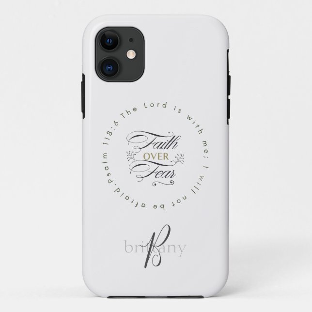 Faith Over Fear Personalised Motivational Case-Mate iPhone Case (Back)