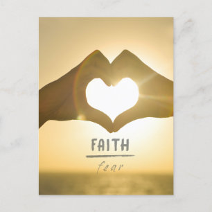FAITH OVER FEAR POSTCARD