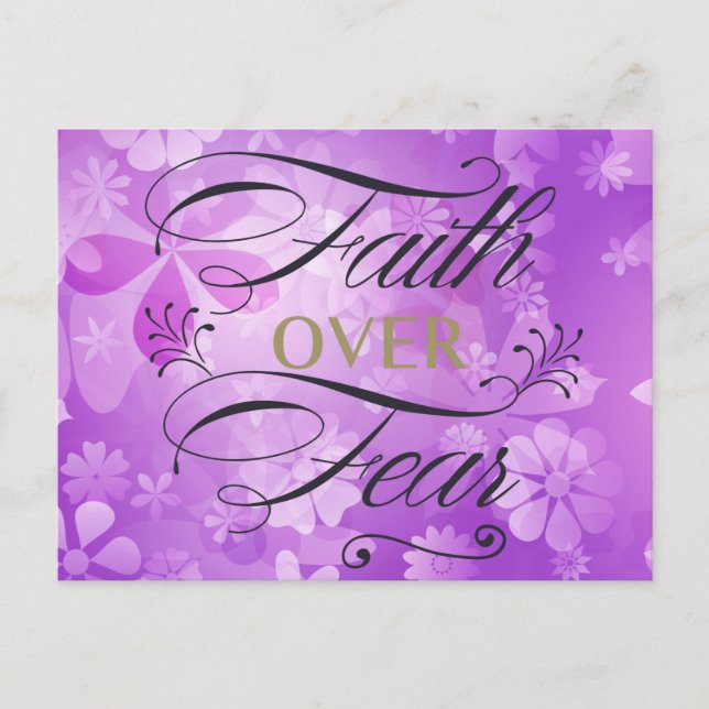 Faith Over Fear, purple Card (Front)