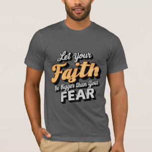 Faith Over Fear Retro Typography T-Shirt