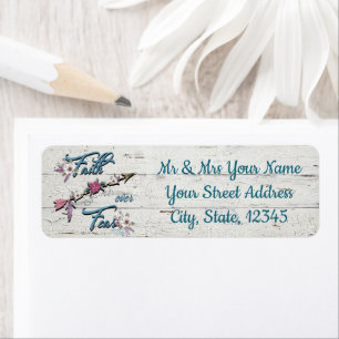 Faith Over Fear Return Address Label
