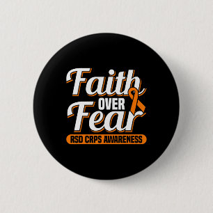 Faith Over Fear Rsd Crps Awareness 6 Cm Round Badge