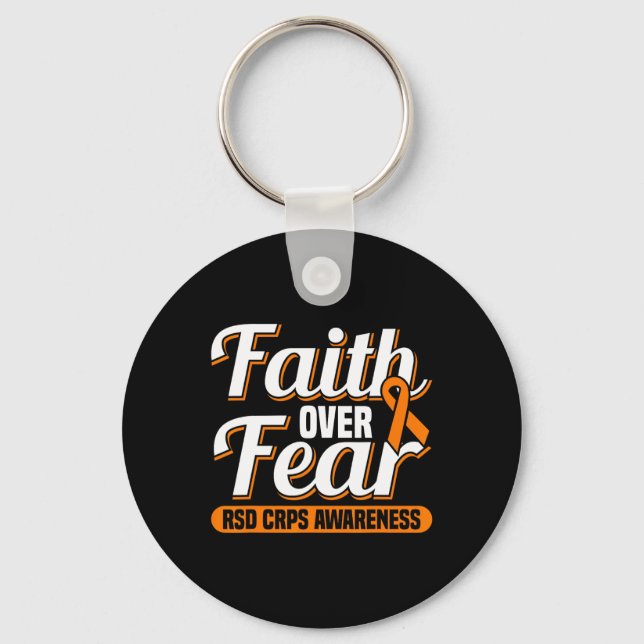Faith Over Fear Rsd Crps Awareness  Key Ring (Front)