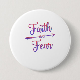 Faith over Fear Tank Top 7.5 Cm Round Badge