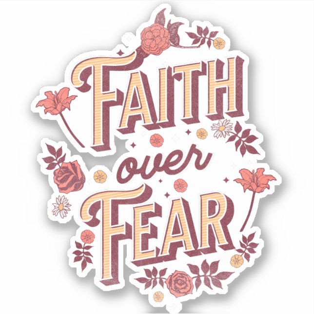 Faith over Fear text design (Front)