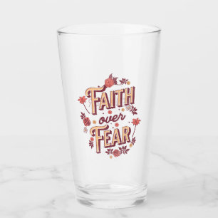 Faith over Fear text design Glass