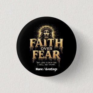 Faith Over Fear The Lord Is On My Side 3 Cm Round Badge