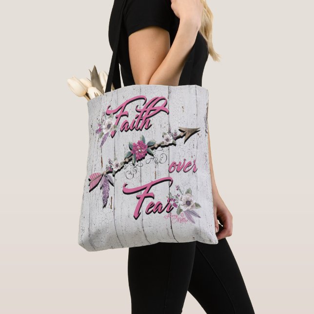 Faith Over Fear Tote Bag (Close Up)