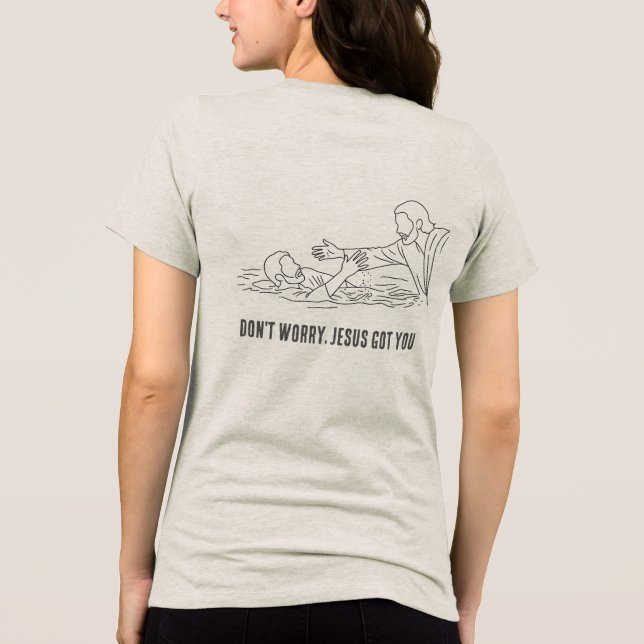 Faith over Fear Tri-Blend Shirt (Back)