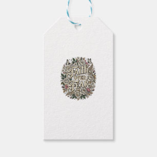 Faith Over Fear Vintage Floral Butterfly Gift Tags