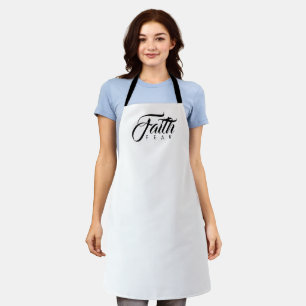 Faith Over Fear White Apron