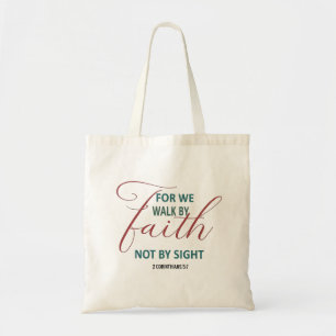 Faith Over Sight Walking in Christ's Heavenly Path Tote Bag