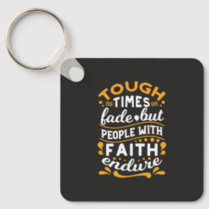 Faith Over Struggles – Motivational Religious Art Key Ring