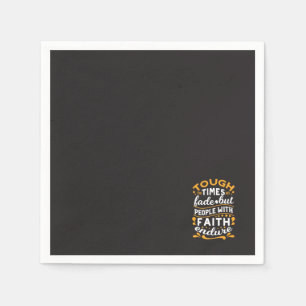 Faith Over Struggles – Motivational Religious Art Napkin