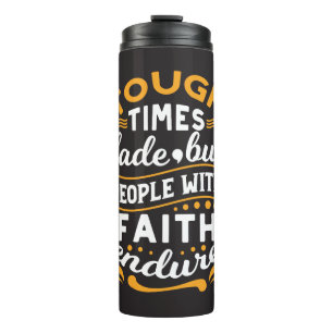 Faith Over Struggles – Motivational Religious Art Thermal Tumbler