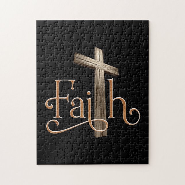 Faith Patterns God Jesus Religious Christian Jigsaw Puzzle (Vertical)