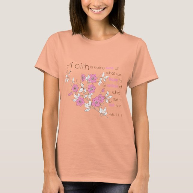 Faith (pink & brown) T-Shirt (Front)