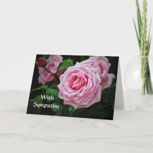 Faith Pink Roses Bible Verse Sympathy Card