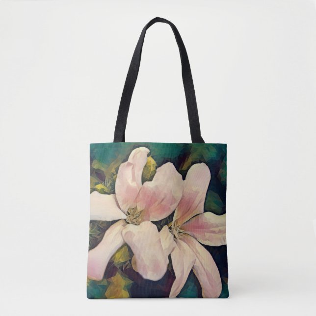 Faith Pink Tropical Style Flowers Tote  Bag (Front)