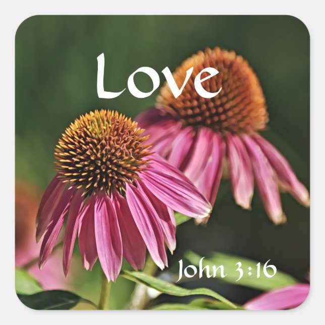 Faith Pink Wildflower Love Bible Sticker (Front)