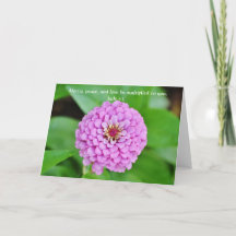 Faith Pink Zinnia Bible Verse Garden Note Card