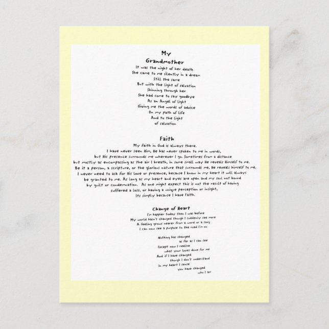 Faith Postcard (Front)